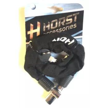 Замок велосипедный HORST, цепь, 3,5х800 мм, на ключ, тканевый чехол, черный, 09-100225