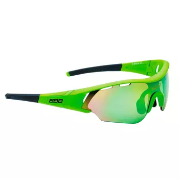 Очки велосипедные BBB, солнцезащитные, 2018 Summit PC Smoke MLC green lens зеленый, черный UNI, BSG-50