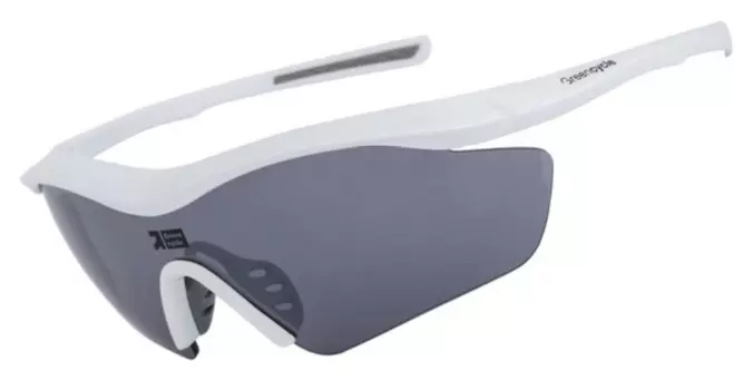 Очки велосипедные Green Cycle, 3 сменные линзы, футляр, чехол, белый, GGL-326