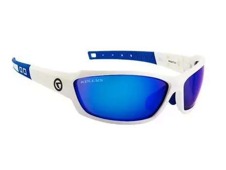 Очки велосипедные KELLYS PROJECTILE, оправа белая, линзы дымчато-синие, Sunglasses KELLYS Projectile - Shiny White