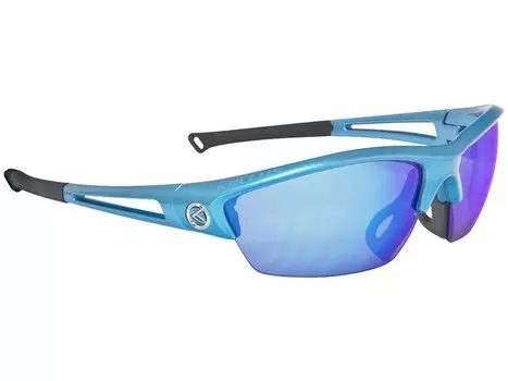 Очки велосипедные KELLYS WRAITH, оправа голубая, линзы синие Revo+оранжевые, футляр, Wraith Sky Blue