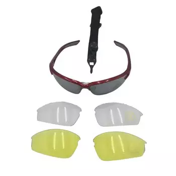 Очки велосипедные KINDAVID, поликарбонат, УФ-защита, сменные фильтры, red, KIN_S11885B_red