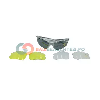 Очки велосипедные KINDAVID, сменные линзы, серебро, KIN_S12101_silver