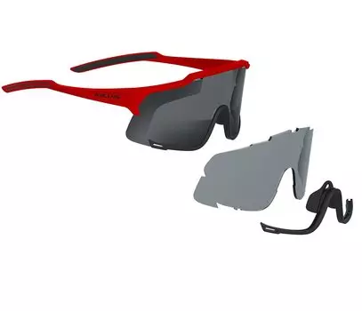 Очки велосипедные KLS DICE, спортивные, красный-фотохромный/серый