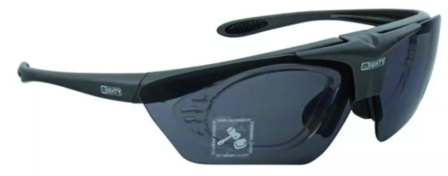 Очки велосипедные MIGHTY, солнцезащитные, с диоптриями+чехол+прозрачные/жёлтые сменнные линзы, 5-710015