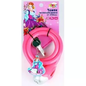 Замок велосипедный Vinca Sport, детский, c брелком, 12*1200 мм, тросик, VS 561 Princes Kate