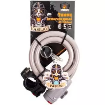 Замок велосипедный Vinca Sport, детский, c брелком, 12*1200 мм, тросик, VS 561 Vasilio