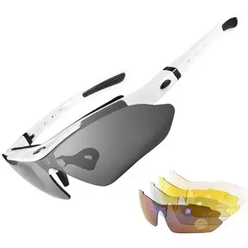 Очки велосипедные ROCKBROS 10002, линзы с поляризацией, белый, RB_10002