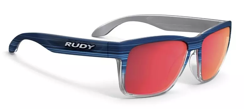 Очки велосипедные Rudy Project SPINHAWK BLUE STREAKED MATT - POLAR 3FX HDR MLS RED, SP316293-0000