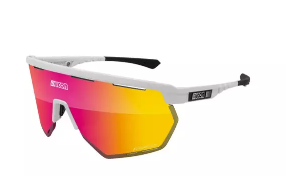 Очки велосипедные SCICON Aerowing Multimirror, Red +Rain Clear /White gloss, EY26060802