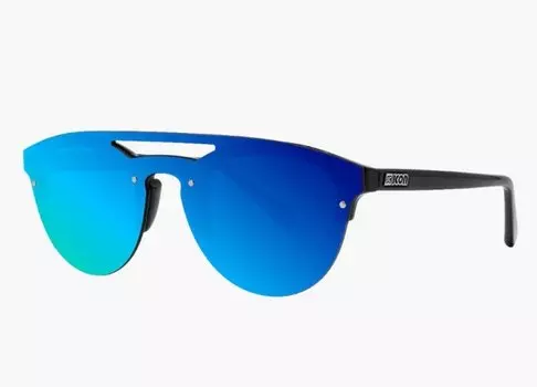 Очки велосипедные SCICON Cover, Black Gloss - Blue Multimirror, 2022, EY160302