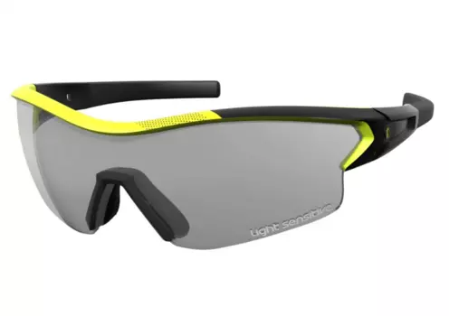 Очки велосипедные SCOTT Leap LS, black matt/neon yellow grey light sensitive + clear, 266008-5525304