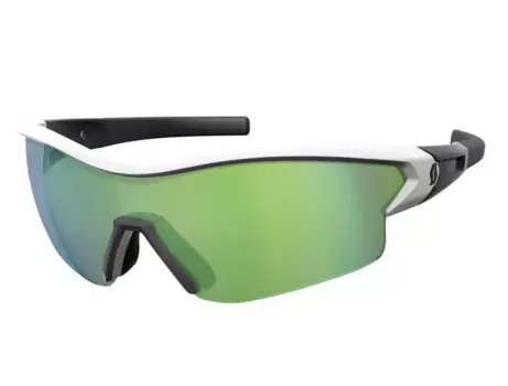 Очки велосипедные Scott Leap white glossy/black green chrome enhancer + clear, 266009-4752303