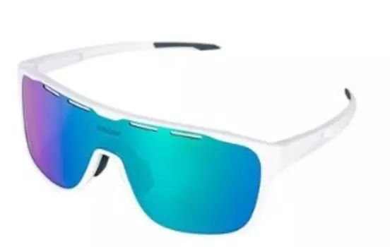 Очки велосипедные солнцезащитные Enlee E-700, белая оправа, поляризованные зелёные линзы, ARV000599