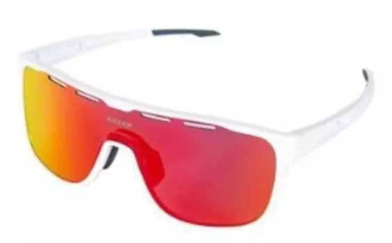 Очки велосипедные солнцезащитные Enlee E-700, белая оправа, поляризованные красные линзы, ARV000600