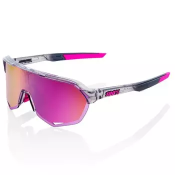 Очки велосипедные спортивные 100% S2 Polished Translucent Grey / Purple Multilayer Mirror Lens, 60006-00019