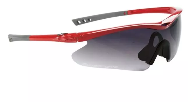 Очки велосипедные SWISSEYE F-16, спортивные, оправа красная, линзы дымчатые затеннёные+бесцветные, 12254