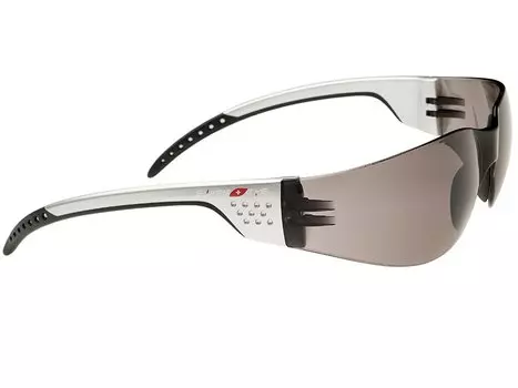 Очки велосипедные SWISSEYE Outbreak Luzzone, спортивные, оправа серебряно-чёрная, линзы дымчатые, 14055