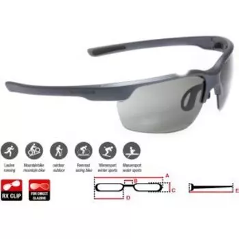 Очки велосипедные SWISSEYE Wire, солнцезащитные, спортивные, anthracite matt metal/black - smoke FM, 12962