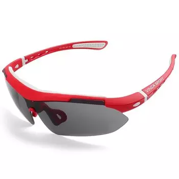 Очки велосипедные Vinca Sport, красная оправа, серые линзы, VG 100 red