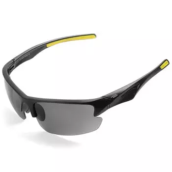Очки велосипедные Vinca Sport, матово-черная с минтом оправа с серыми линзам, VG 067 black