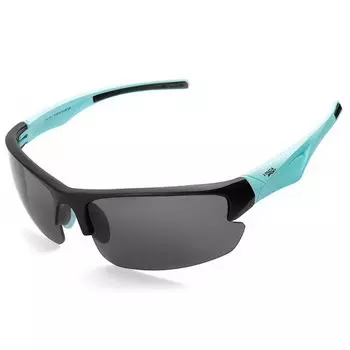 Очки велосипедные Vinca Sport, матово-черная с голубым оправа с серыми линзам, VG 067 black/blue