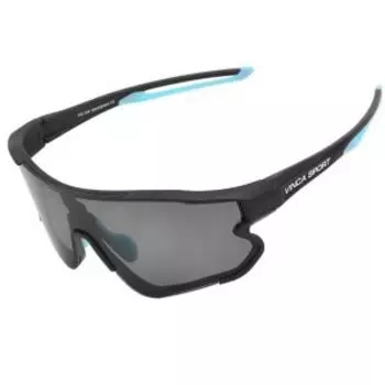 Очки велосипедные Vinca Sport, матово-черная с голубым оправа, серые линзы, VG 548 black/blue