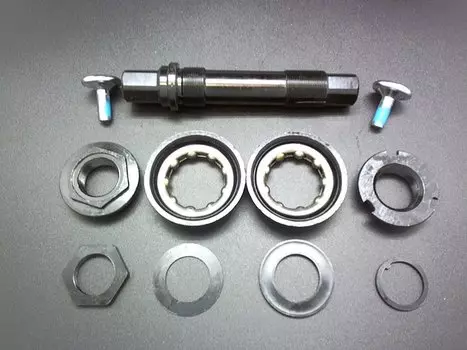 Ось каретки TBS, Bmx, с подшипниками чашками и конусами, 6-гранная ось, BB-BMX-5