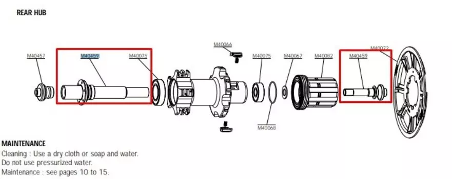 Ось велосипедная Mavic задней втулки XMAX UST, M40459