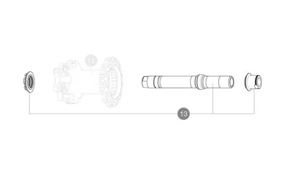 Ось задней втулки Mavic Crossmax Pro ITS4 148 мм + подшипники, V2370801