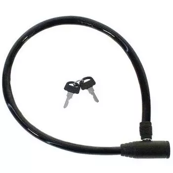 Велосипедный замок M-Wave, тросовый, на ключ, 8 х 600 мм, цвета в ассортименте, 5-230080