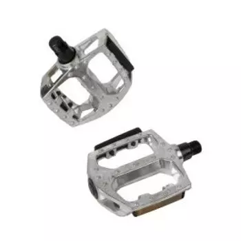 Педали BMX HORST, 9/16", алюминий, литые, широкие, с отражателем, серебристые, 96х100х24мм, 00-170341