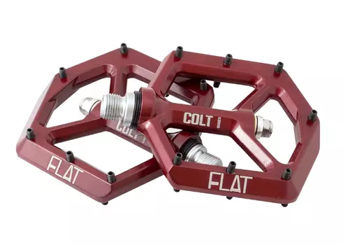 Педали Colt Bikes Flat, красный, алюминий, mlg-CK26R