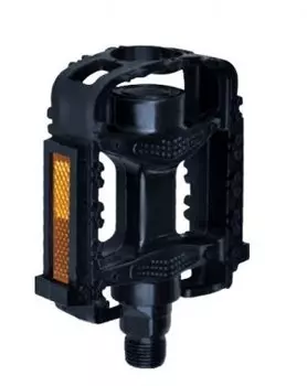 Педали детские, Vinca Sport, ось 1х2, 90х77мм, пластиковые, черные, VP 831 1/2" black