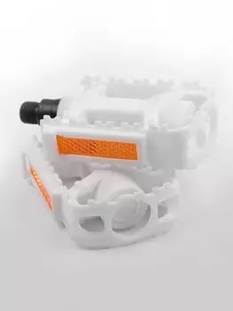 Педали детские, Vinca Sport, ось 1х2, 90х77мм, пластиковые, белые, VP 831 1/2" white