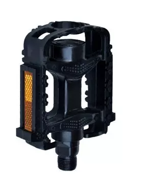 Педали детские, Vinca Sport, ось 9х16, 90х77мм, пластиковые, черные, VP 831 9/16" black