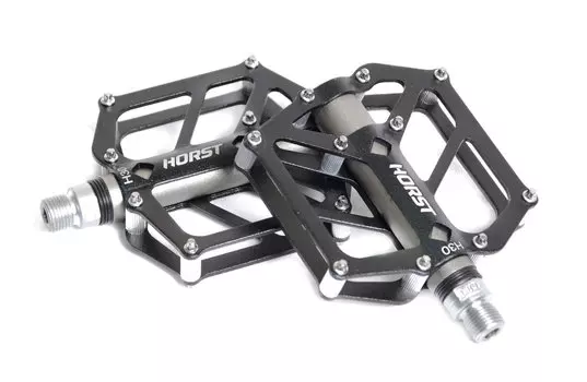 Педали HORST, алюминий H30, широкие, ось Cr-Mo с 3мя герметичными промподшипниками, 418 г, 00-170830