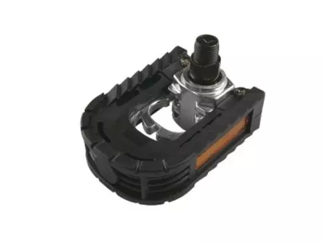 Педали KAMIGAWA UP-363N, складные, стальная ось, алюминий/нейлон, 95х70мм, 450г, чёрные