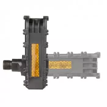 Педали M-Wave СКЛАДНЫЕ, пластик, 98*72*24мм, ось - Boron, с отражателем, черные, 5-312137