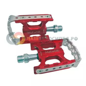 Педали MALAGE mlg-AF01C, алюминиевые CNC, 76х67х23мм, ось CrMo, mlg-AF01C red