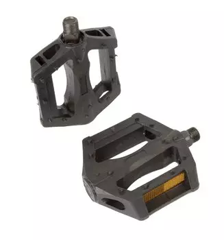 Педали MTB HORST, пластик, с 2-мя шарикоподшипниками, с отражателем, 9/16" резьба, черные, 95х90х20мм, 00-170170