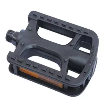 Педали МТВ пластиковые HORST, с отражателями, с шарикоподшипниками, резьба 1/2", черные, 00-170288