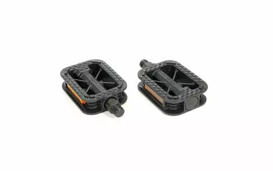 Педали TRIX CLASSIC пластиковые, 108x70мм, резьба 9/16", черные, HF-320A, black