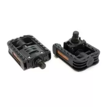 Педали TRIX FOLDING (складные) нейлоновые, 112x70мм, резьба 9/16", черные, PD-TX-880-9x16-BK