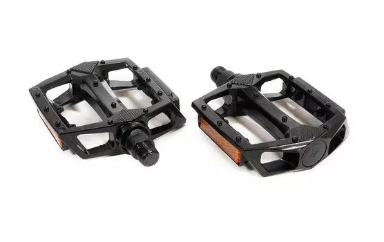 Педали TRIX PLATFORM алюминиевые, 108x100мм, резьба 9/16", с шипами, черные, PD-TX-892-9x16-BK