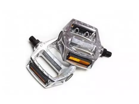 Педали TRIX PLATFORM алюминиевые, 112x105мм, резьба 9/16", с шипами, черные