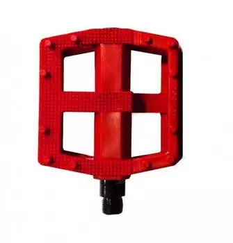 Педали TRIX PLATFORM пластиковые, 115x95мм, резьба 9/16", с шипами, красные, HF-855, red