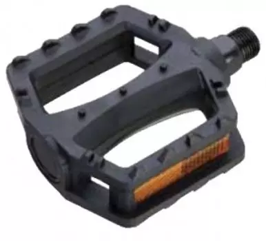 Педали Vinca Sport пластиковые детские, 90x77мм, ось 9/16", 1 balls, черные, VP 831 B1 9/16" black