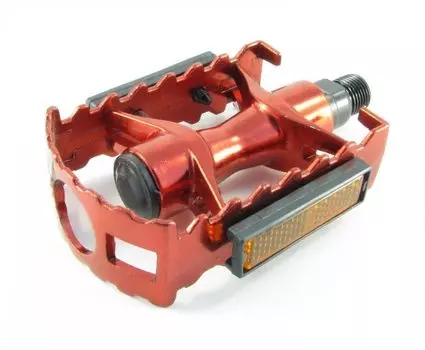 Педали Vinca sport VP 04А, алюминиевые, платформа 95*65 мм - 9/16', красные, VP 04А red_УЦЕНКА