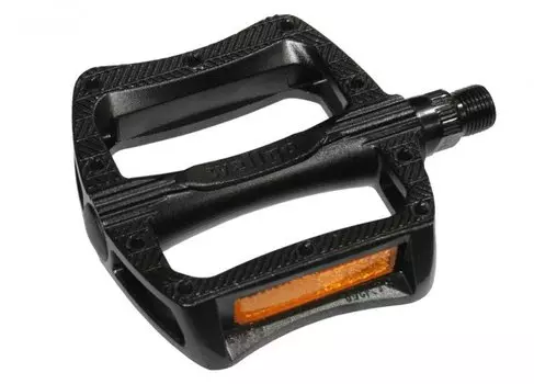 Педали WELLGO B-121, алюминиевые, широкие ось Cr-Mo, черные, 6-190428